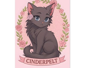 Cinderpelt Warrior Cats Poster - Vibrant Fine Art Print | Eco-Friendly l Anime art style