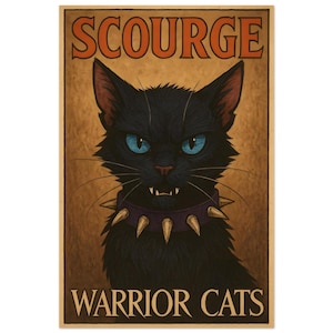 Scourge from Warrior Cats Retro Poster - Unique Artwork for Cat Lovers - Perfect Gift