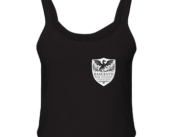 Camiseta sin mangas Fourth Wing: Diseño de Dragon Basgiath - "No moriré hoy"