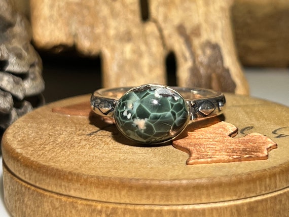 Chlorastrolite ring best sale