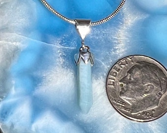 Larimar set in Sterling Silver Pendant Necklace