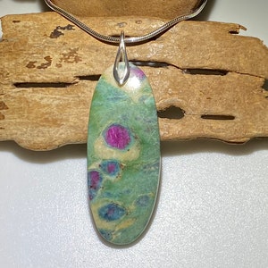 Ruby in Fuchsite Pendant with Sterling Silver Chain