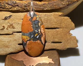 Maligano Jasper and Sterling Silver Pendant