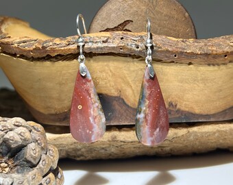 Bloodstone Sterling Silver Earrings