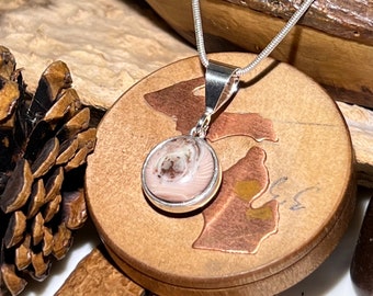Copper Replacement Agate Lake Superior (Very Rare Quality) Copper Firebrick 2 sided Pendant Necklace