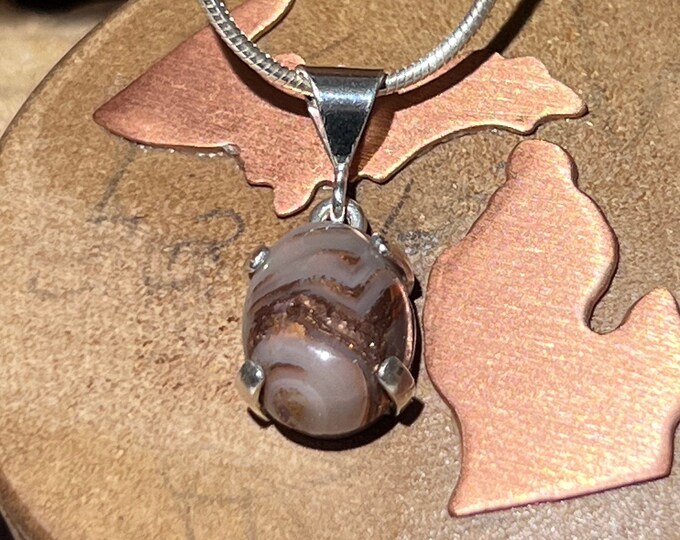 Copper Replacement Eye Agate Lake Superior very Rare Quality 12x7mm