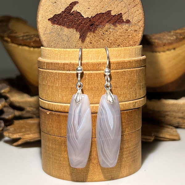 Agate Sterling Silver Earrings