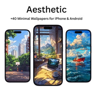 40+ Aesthetic 4K Wallpapers – Nature, Sky, Sea and Rain | iPhone & Android Mobile Backgrounds | Digital Download