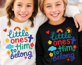 Little Ones to Him Belong SVG: Christian Kids Bible Verse T-Shirt Design (Digital Download)
