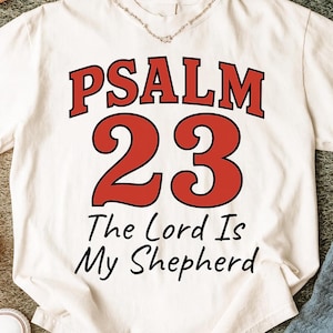 Psalm 23 PNG, The Lord Is My Shepherd PNG, Bible Verse Sublimation, Christian Football Jersey PNG, Faith Jesus Worship Digital Download