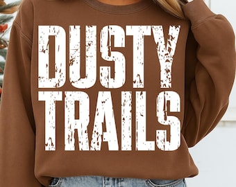 Dusty Trails SVG: Retro Western Cowboy Shirt Design for Country Style (Digital Download)