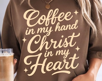 Coffee Christ Christian T-Shirt SVG Design (Digital Download)