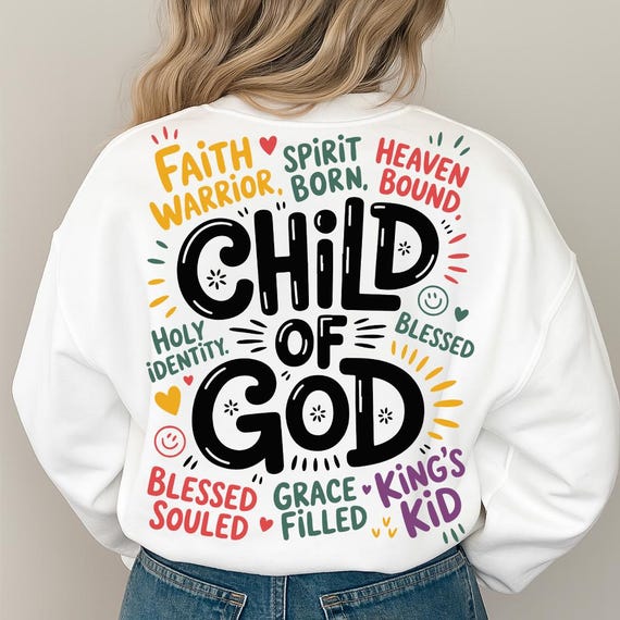 Child of God T-Shirt SVG, Christian Kids Tee Design (Digital Download)