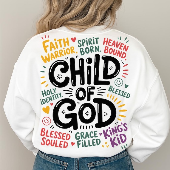 Child of God T-Shirt SVG, Christian Kids Tee Design (Digital Download)