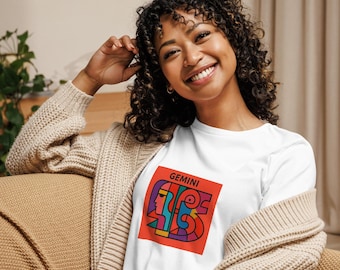 Gemini T-Shirt – Playful Zodiac Sign Graphic Tee • Astrology Shirt Gift • Gemini Season Horoscope Top