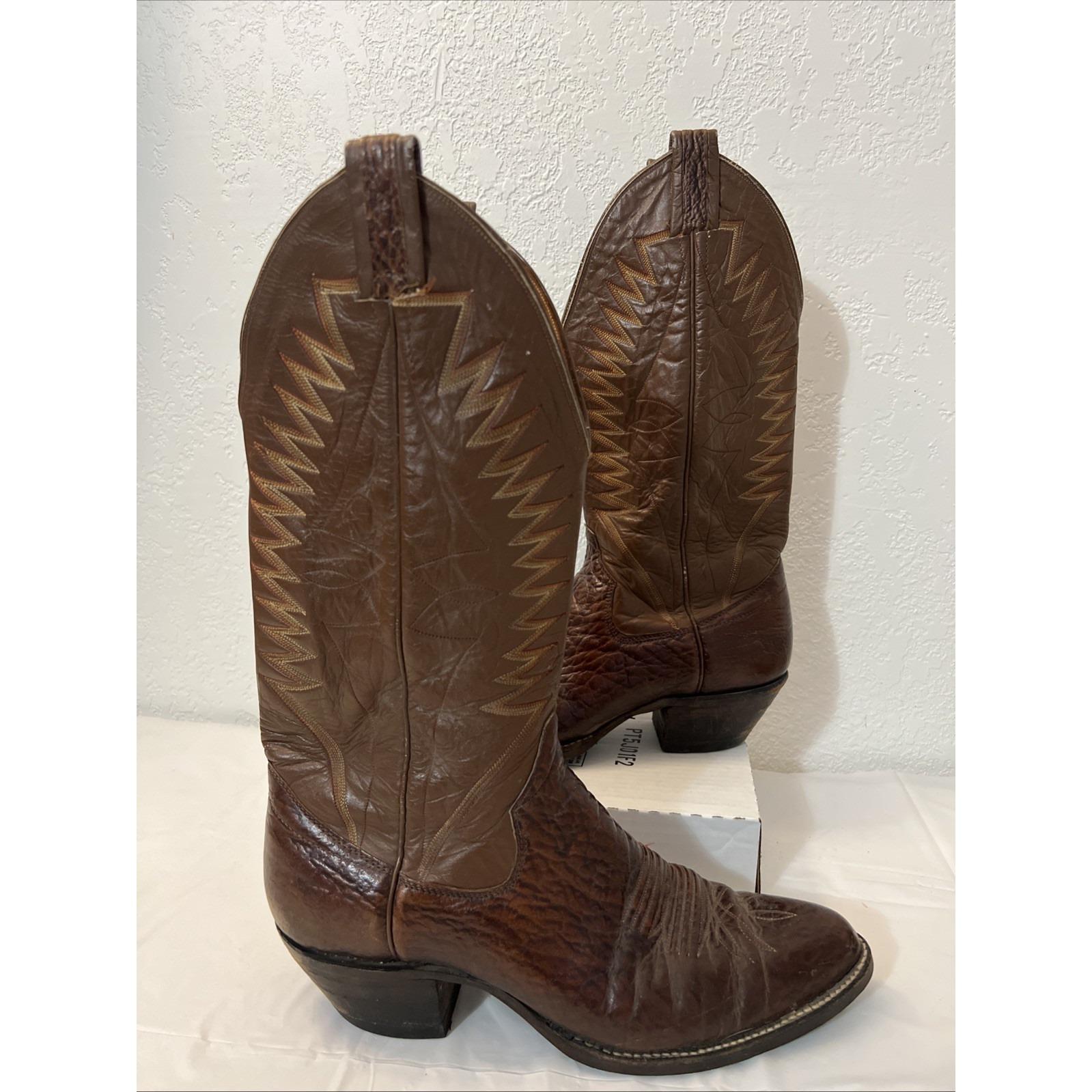 Bottes Cowboy Vintage Sanders Western – Bourgogne/Cerise – Cuir – Taille 9D Homme