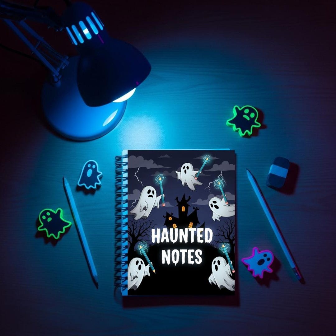 Haunted Notes Spiral Notebook: Halloween Ghost Journal - Etsy