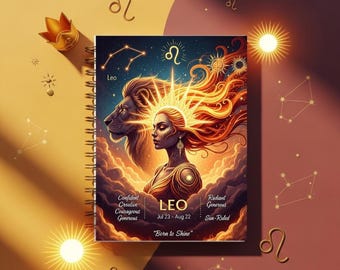 Leo Zodiac Spiral Notebook: Astrological Journal & Planner
