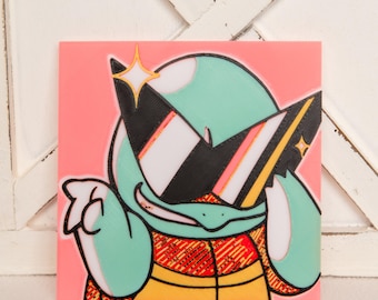 Squirtle 3D Print Wall Art: Retro Gaming Decor