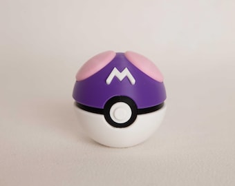 Life-Size Master Ball Poké Ball Display | 3D Printed Collectible | Optional Stand