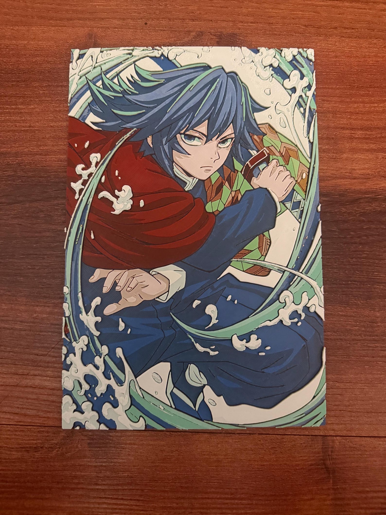 Giyu Tomioka 3D Wall Art | Handmade Demon Slayer Decor - Etsy