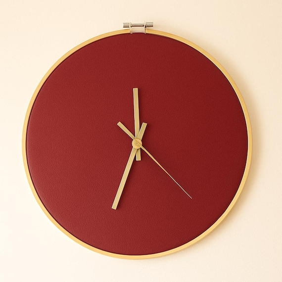 ARTESANY HOME Faux Leather Handcrafted Wall Clock | Customizable and Handmade | The beauty of imperfect craftsmanship.