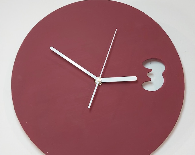 Featured listing image: ARTESANY HOME Handcrafted Cement Wall Clock with Hollow Number 3 – Modern Minimalist Industrial Design | 30 cm