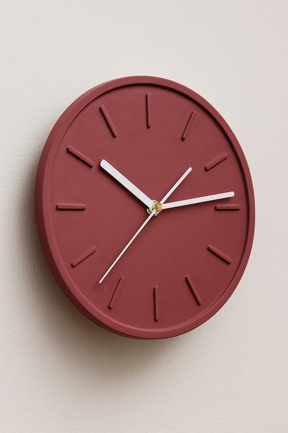 Handmade Cement Wall Clock, 24 cm Diameter | Handmade in Spain | Customizable | Clocks with Soul | ARTESANY HOME