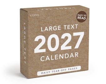 2027 Large Text Calendar