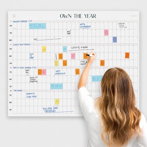 Giant Undated Wall Calendar, 4ft x 3ft Full Year Dry Erase Planner