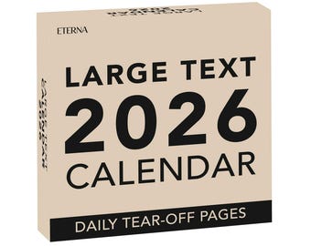 2026 Large Text Calendar