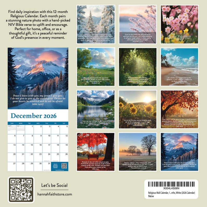 The 2026 Bible Verse Wall Calendar - Etsy Ireland