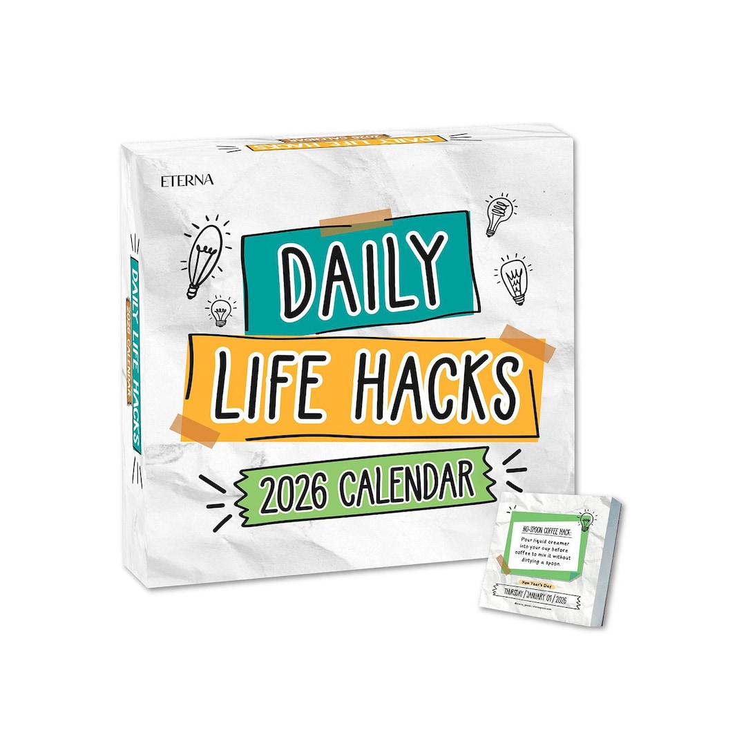 The 2026 Daily Life Hacks Calendar - Etsy