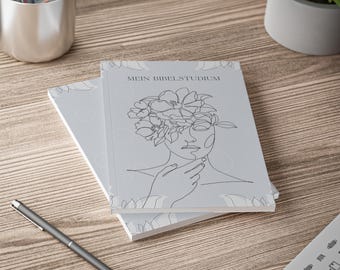 Bible Study Notebook | Christian Journal for Women | Softcover Notebook with Floral Illustration | Prayer Journal Gift