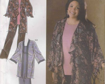 Kimono Pattern Pants Tunic Dress Women's Plus Size 26W - 32W uncut Simplicity 4892 Khaliah Ali Collection
