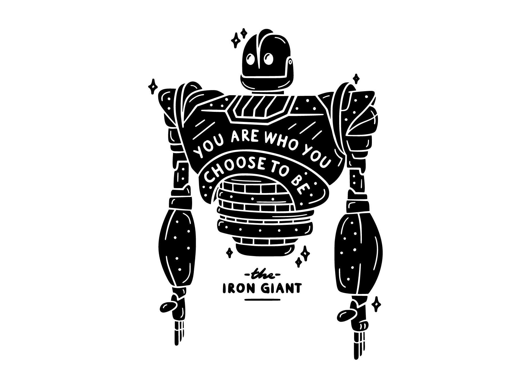 Iron Giant vector one color Print file