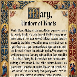 Mary Undoer of Knots | Traditional Prayer Art Print