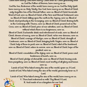 Litany of the Most Precious Blood of Jesus