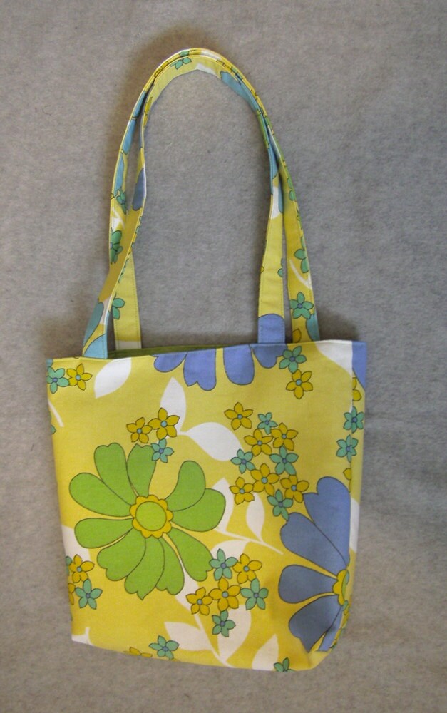 Canvas Tote Bag Floral Print - Etsy