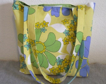 Canvas Tote Bag -- Floral Print