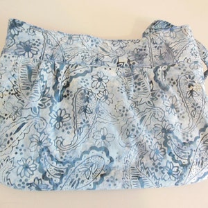 Blue Batik Paisley Pleated Shoulder Bag image 3