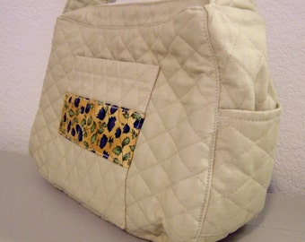 Shoulder Bag - Quilted Cream