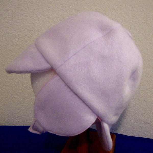 Fleece Hat - Lavender with Ear Flaps - 6-12 months