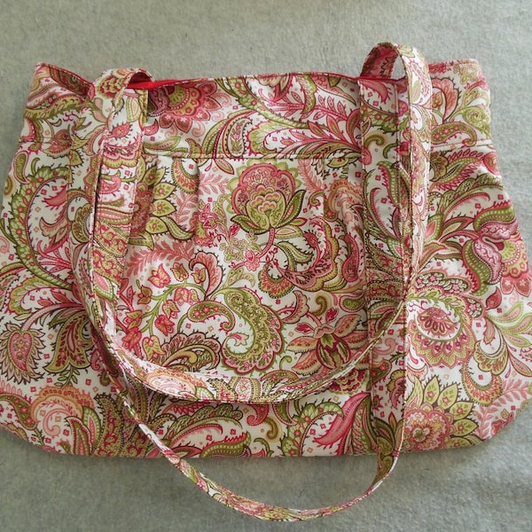 Paisley Pleated Shoulder Bag