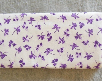 Fabric Checkbook Cover - Lavender Flowers