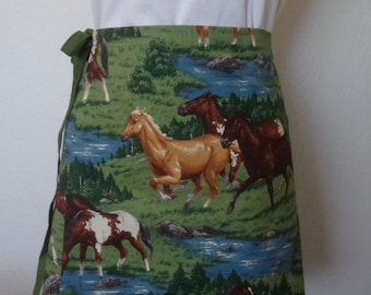 Wrap Around Skirt - Horses At Play