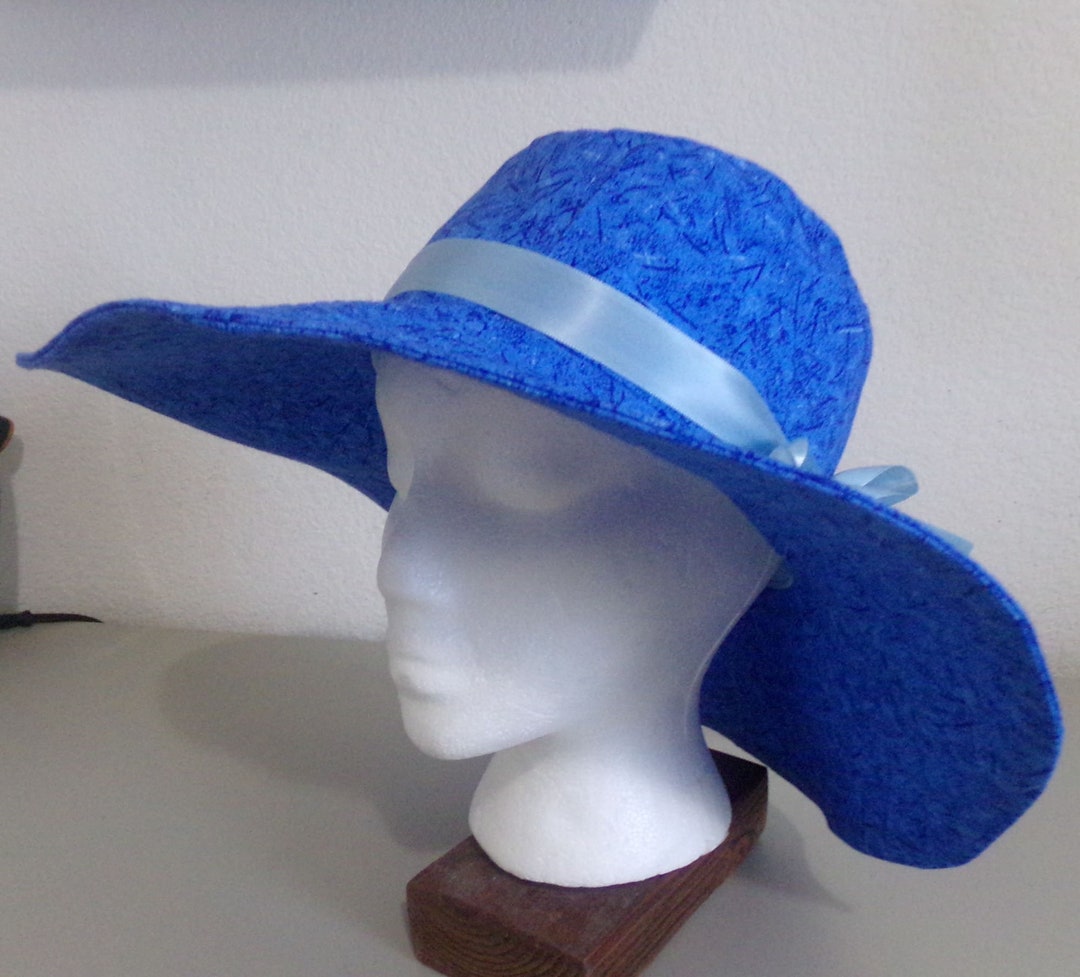 Blue Sun Hat - Etsy