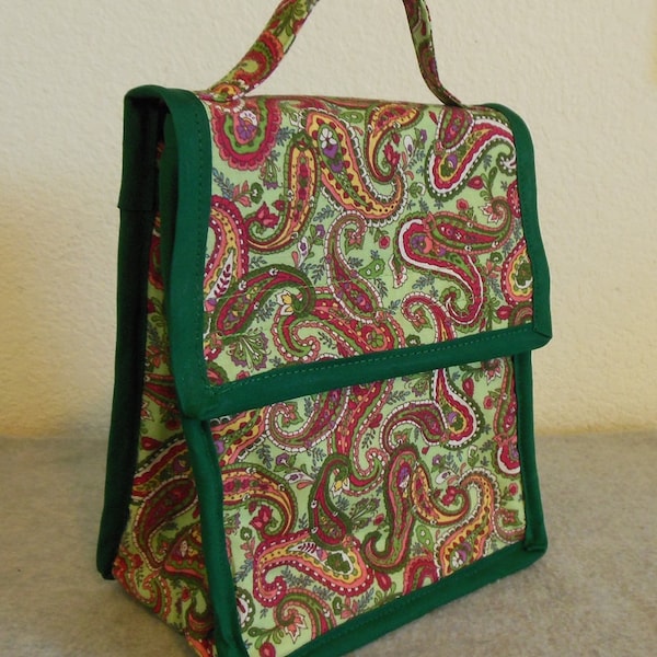 Insulated Lunch Bag - Paisley