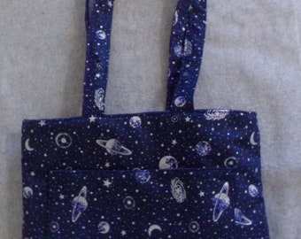 Planets Tote Bag, Nook Bag, Ipad Bag, Electronic Device Bag