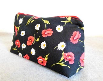 Cosmetic Bag - Pansies and Daisies